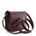Box Calfskin Teen Classic Box Flap Bag Burgundy