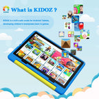 KT1016 10.1-Inch Kid Tablet - Android 14, Quad-Core, 8GB RAM, 64GB ROM, 1TB Expandable Storage, WiFi, Bluetooth - Ideal Children's Gift and Educational Device