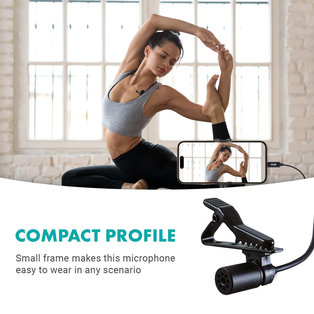 Movo uLav-L Lav Omnidirectional Mic for USB-C