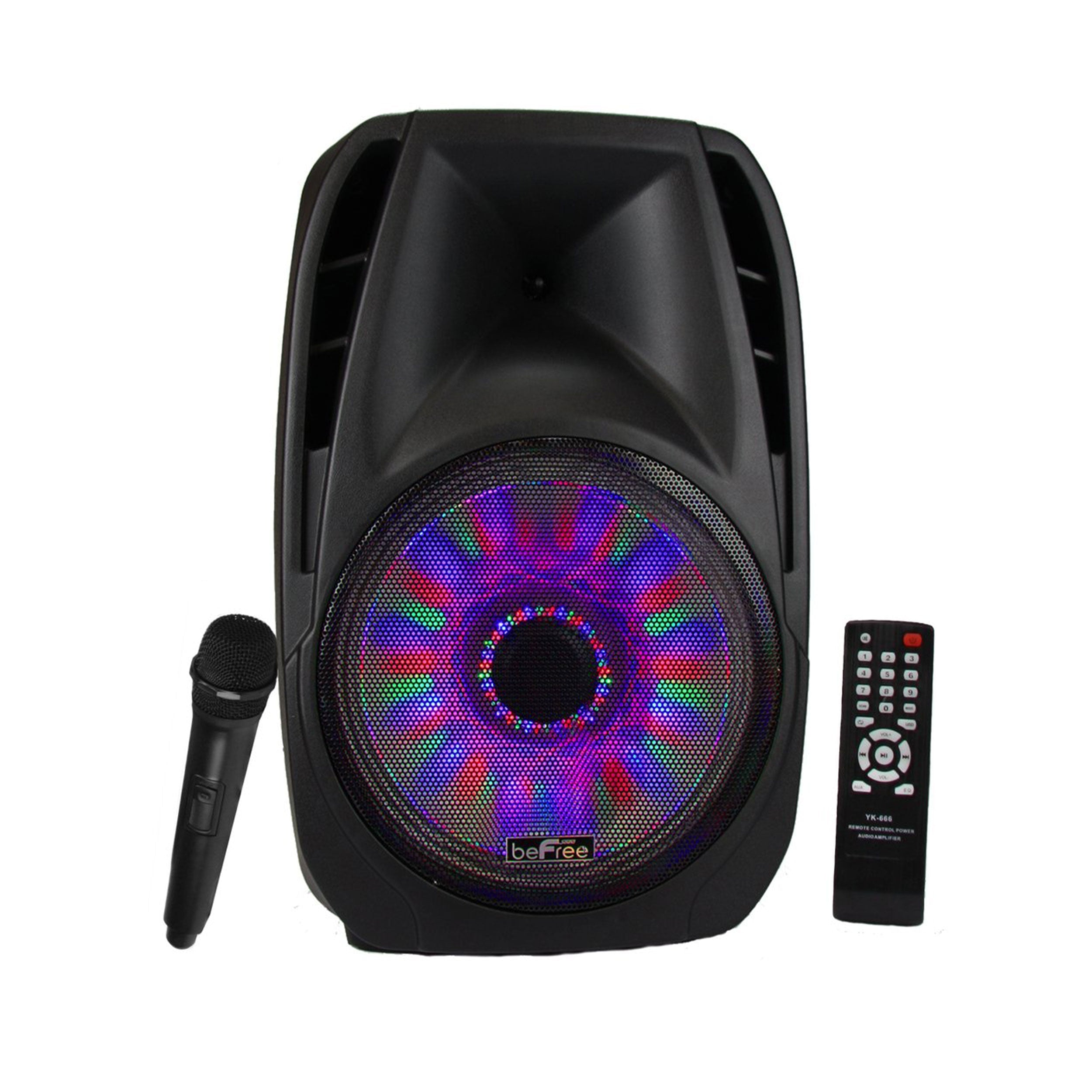 15 Inch Portable Bluetooth Speaker with Sound/Volume Reactive Lights