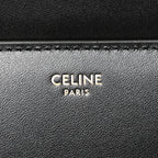Satinated Calfskin Small 16 Top Handle Bag Black