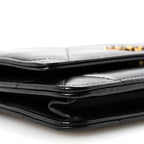 Lambskin Quilted Chanel 19 Wallet On Chain WOC Black