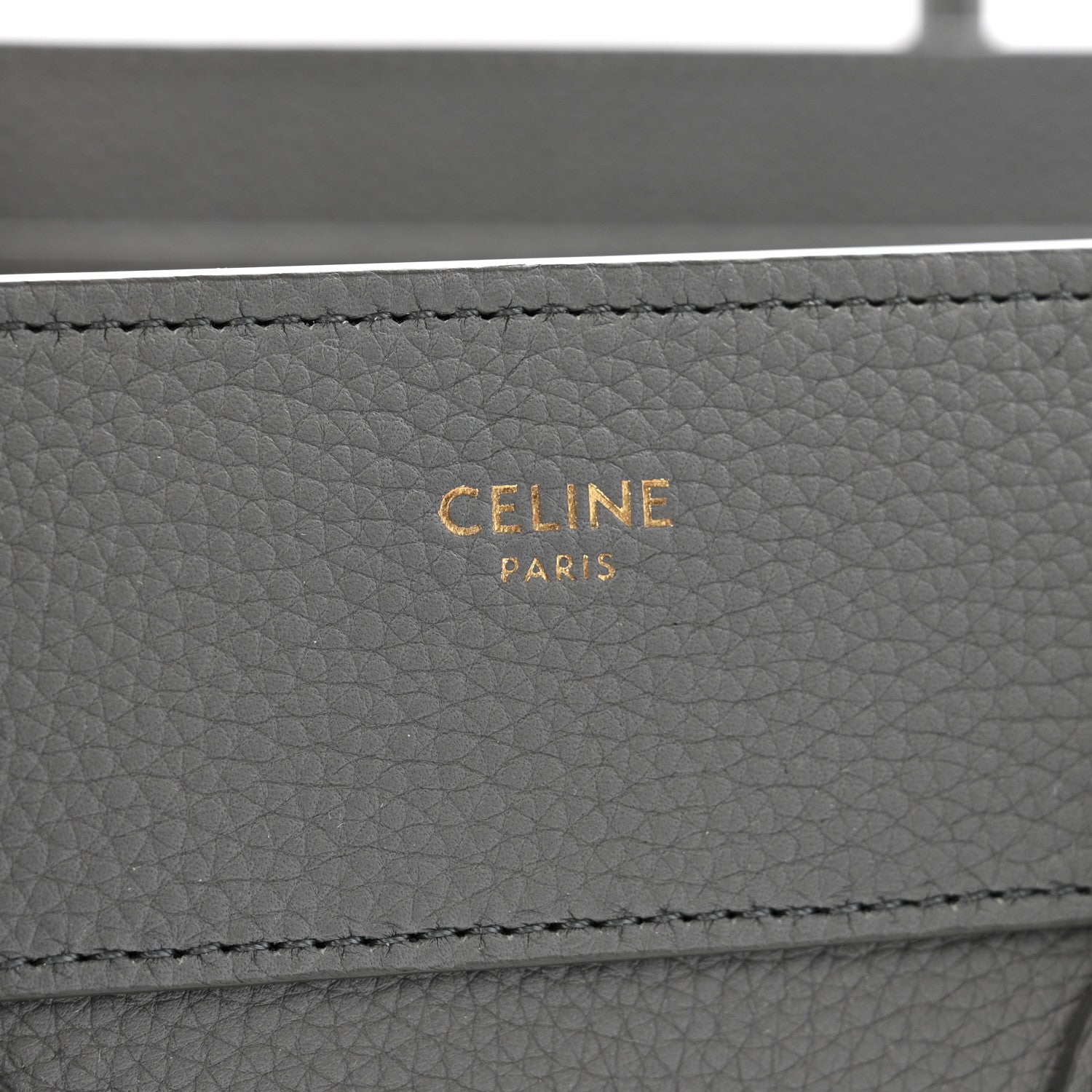 Baby Drummed Calfskin Micro Luggage Kohl