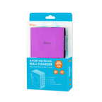 Reiko 4 Amp Four Ports Portable Travel Station Charger In Purple