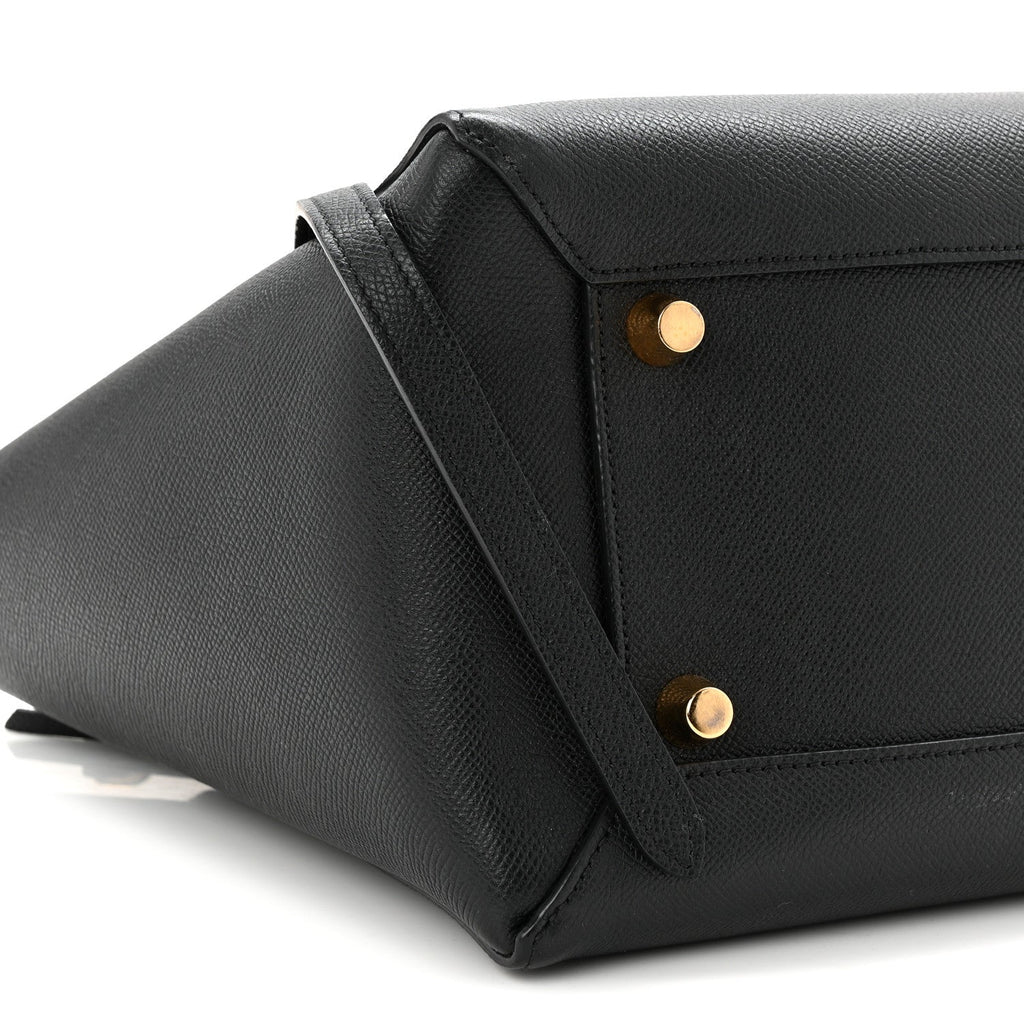 Grained Calfskin Mini Belt Bag Black