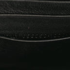 Shiny Calfskin Monochrome Crocodile Embossed Hourglass Chain Bag Black