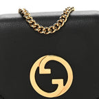Roxy Calfskin Medium Blondie Chain Wallet Black