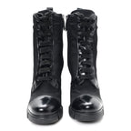 Spazzolato Re-Nylon Metal Triangle Logo 110mm Ankle Boots 37 Black