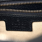 GG Supreme Monogram Textured Dollar Calfskin Web Studded Mini Ophidia Flap Shoulder Bag Beige Blue