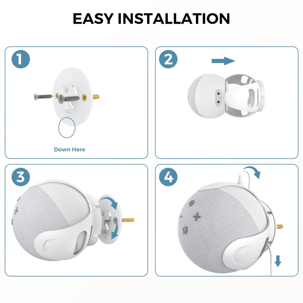 Echo Dot 4 speaker bracket Echo dot 5 wall storage bracket ABS plastic Echo 4 and 5 generation bottom