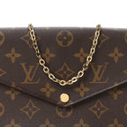 Monogram Pochette Felicie Chain Wallet Fuchsia