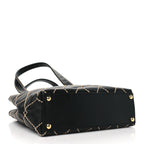 Calfskin Stitch Small Surpique Tote Black