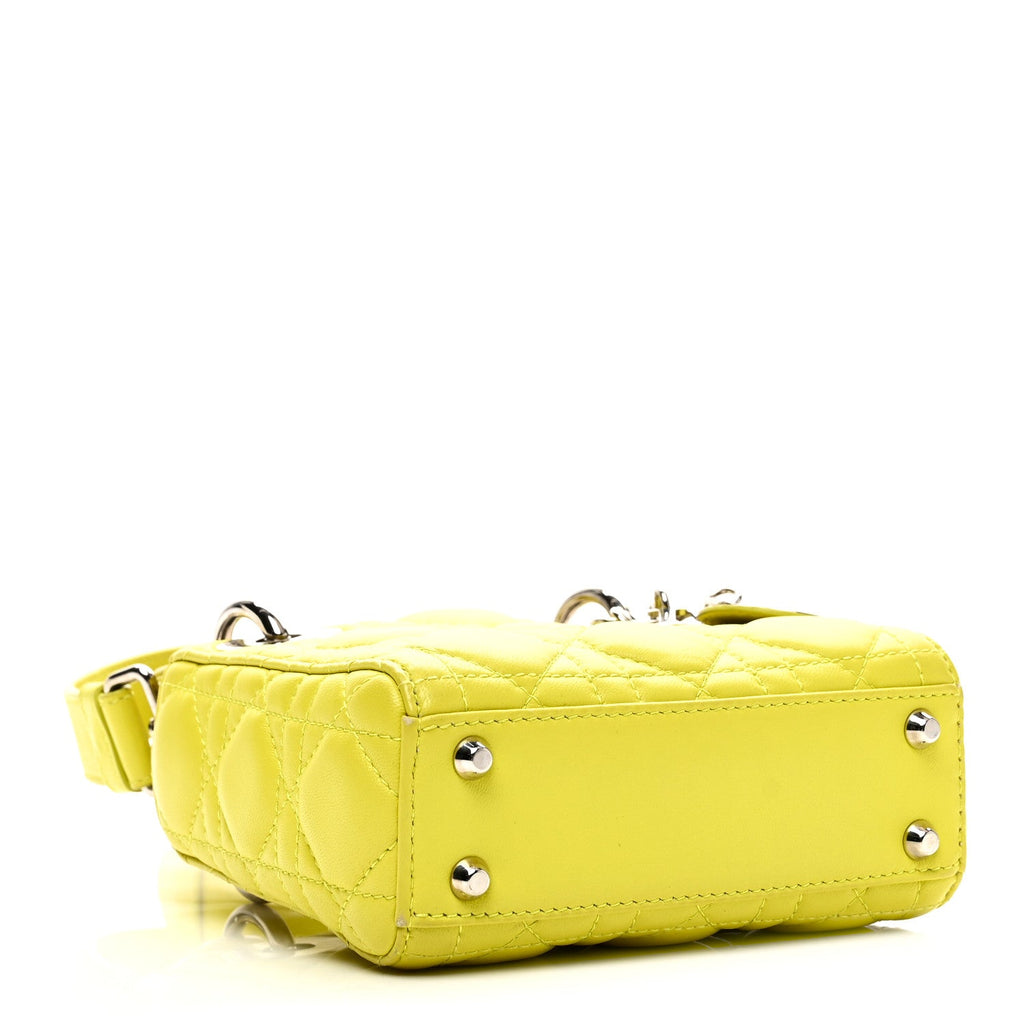 Lambskin Cannage Nano Lady Dior Acid
