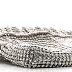 Crystal Embellished Metallic Lambskin Mini Chanel 22 Silver