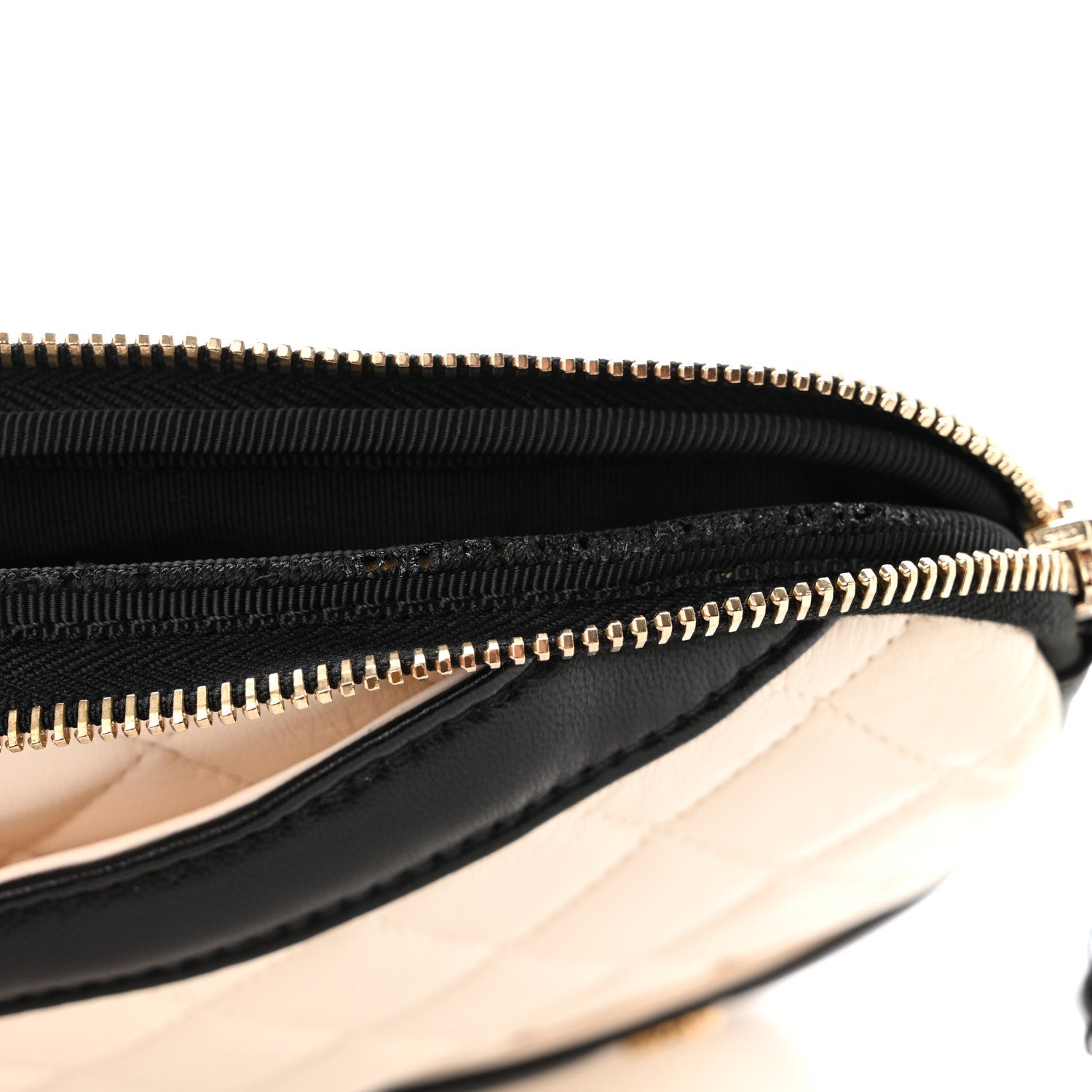Lambskin Quilted Medium Girl Shoulder Bag White Black