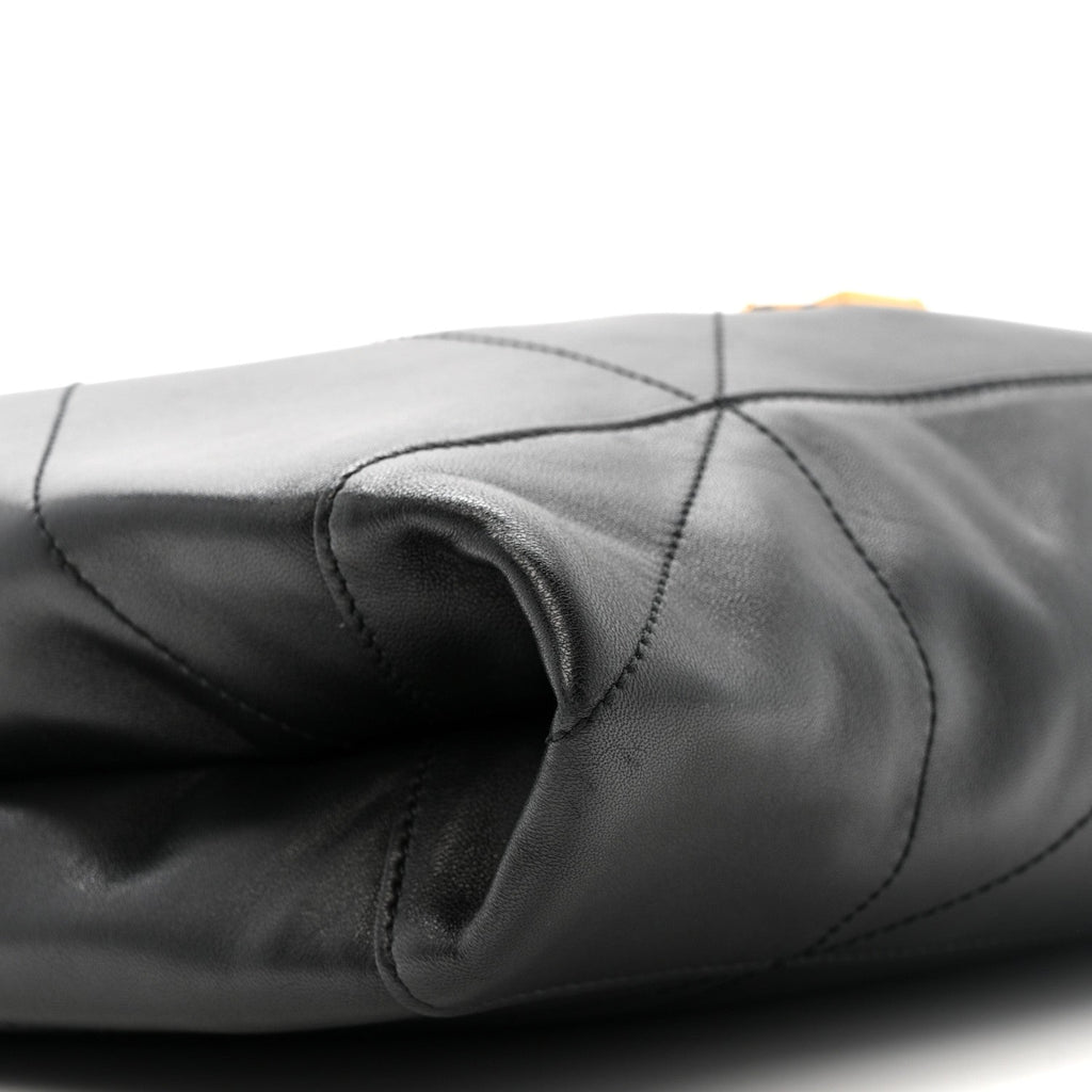 Lambskin Matelasse Monogram Medium Jamie 4.3 Pochon Black