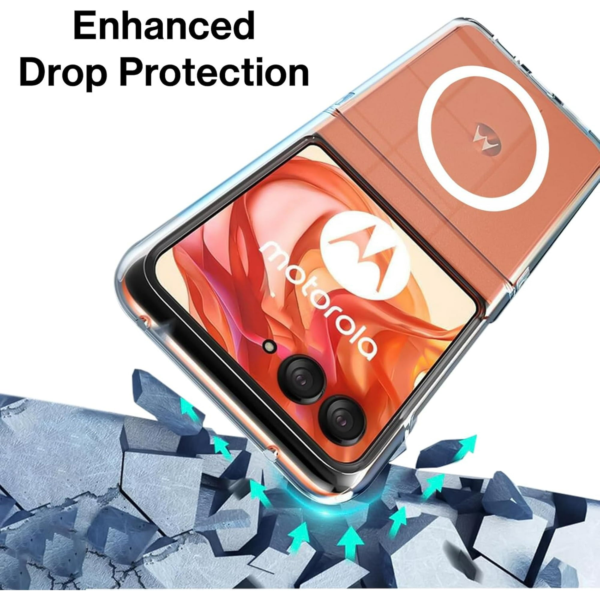 Entronix [Magnetic] Case Compatible with Moto Razr 2025 - [Hard Back] Slim Clear