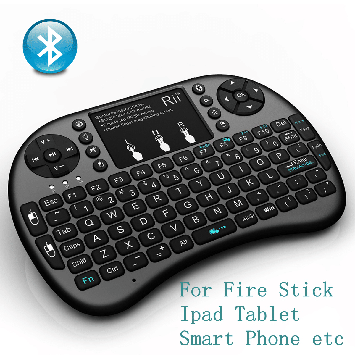 Bluetooth backlit  mini i8+ Wireless Keyboard for IPad Tablet PC Fire Stick -  i8+ BT