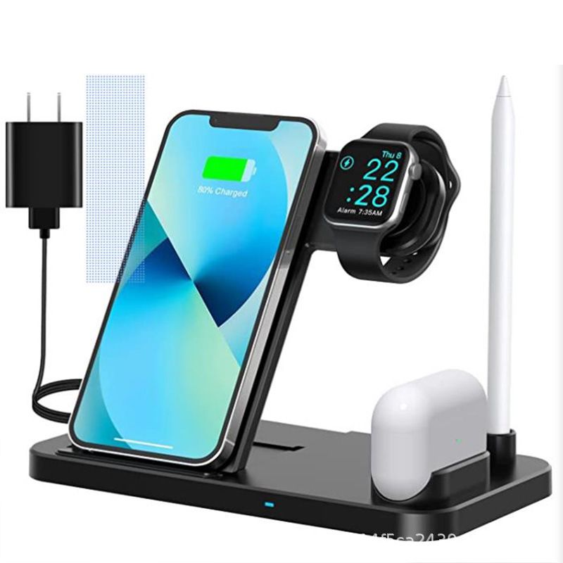 folding 4-in-1 multi-function mobile phone wireless charger for Apple 12/13/15W wireless fast charging