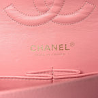 Caviar Quilted Medium Double Flap Pink