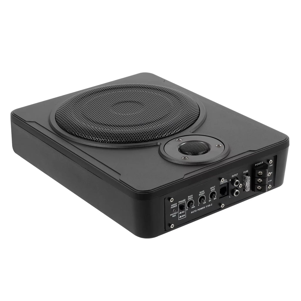 8-Inch 200W Under-Seat Active Subwoofer with Power Amplifier for Car Audio Systems - Ultra Slim Design, 30-100Hz Frequency Range