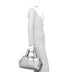 Nylon Coco Cocoon Zipped Tote Silver