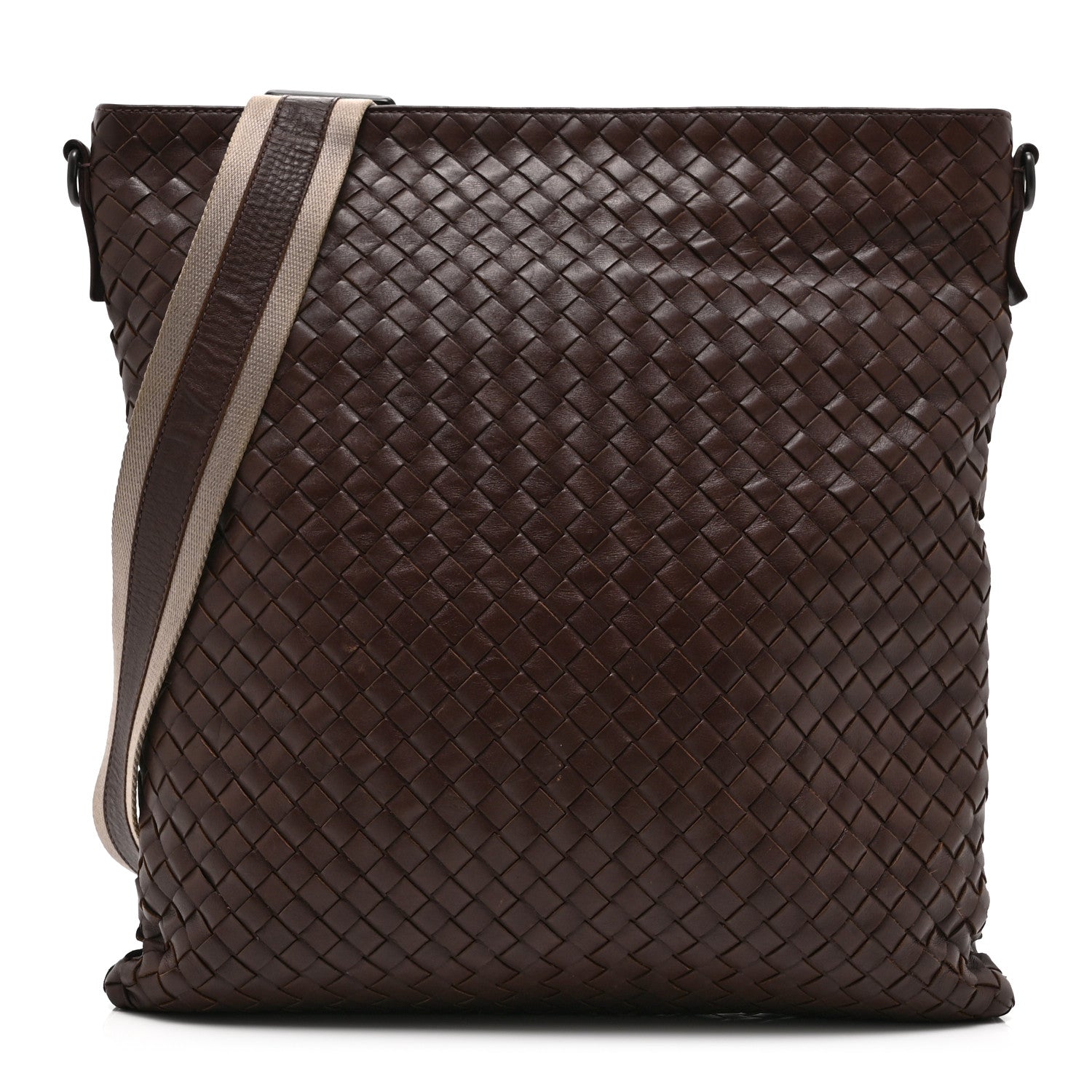 Nappa Intrecciato VN Crossbody Messenger Bag Brown