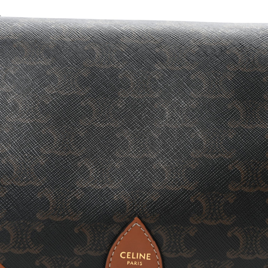 Triomphe Canvas Medium Folco Bag Tan