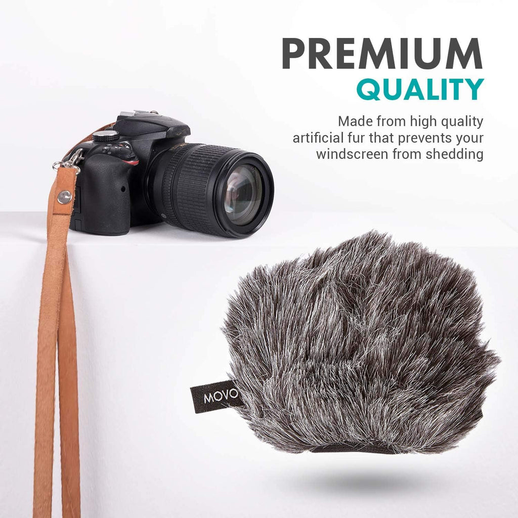 Movo WS-G9 Furry Outdoor Mic Windscreen Muff