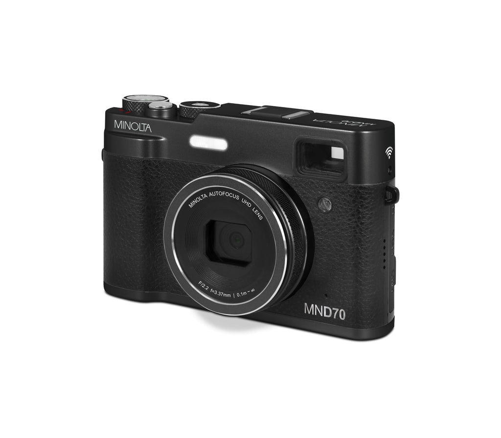 MINOLTA MND70 Retro 48 MP AF / 5K Ultra HD Dual Lens Camera w/WiFi