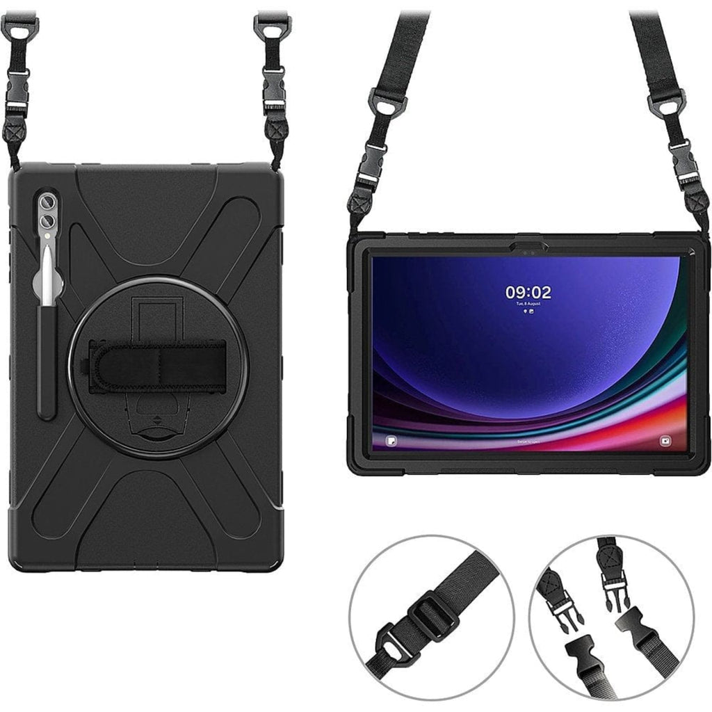 SAHARA - DEFENSE-X Series Case for Samsung Galaxy Tab S10 Ultra, Tab S9 Ultra, and Tab S8 Ultra - Black