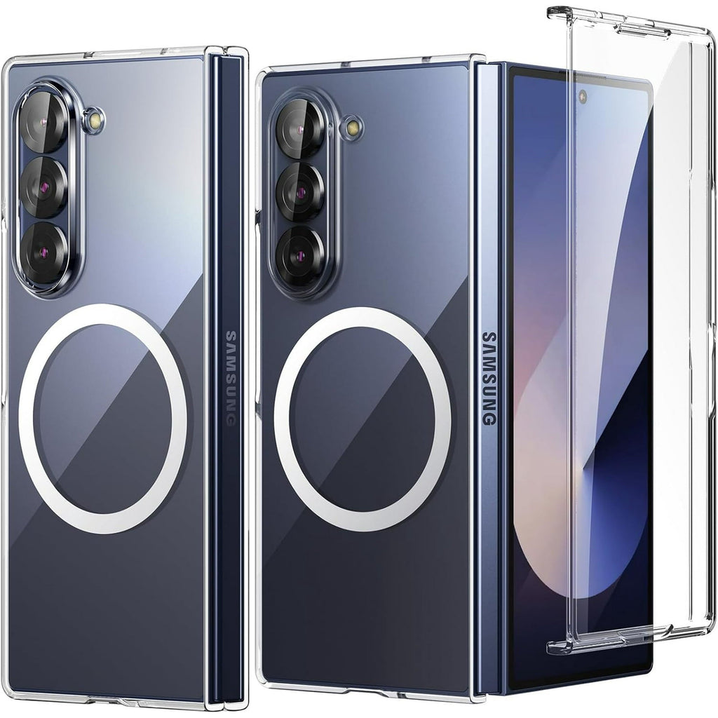Entronix [Magnetic] Case Compatible with Galaxy Z Fold 7 - [Hard Back] Slim Clear