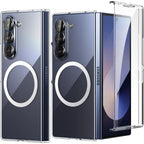 Entronix [Magnetic] Case Compatible with Galaxy Z Fold 7 - [Hard Back] Slim Clear