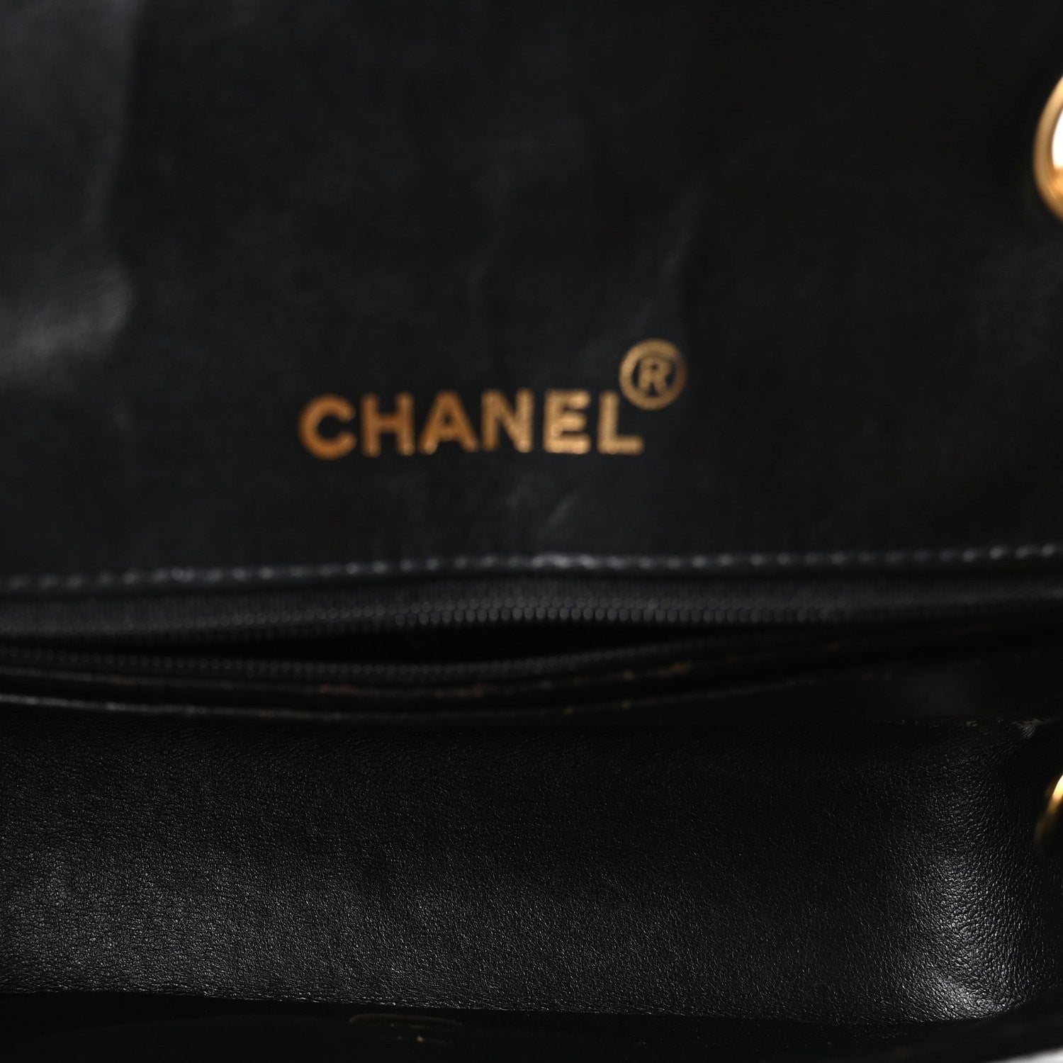 Patent Quilted Small Diana Flap Black