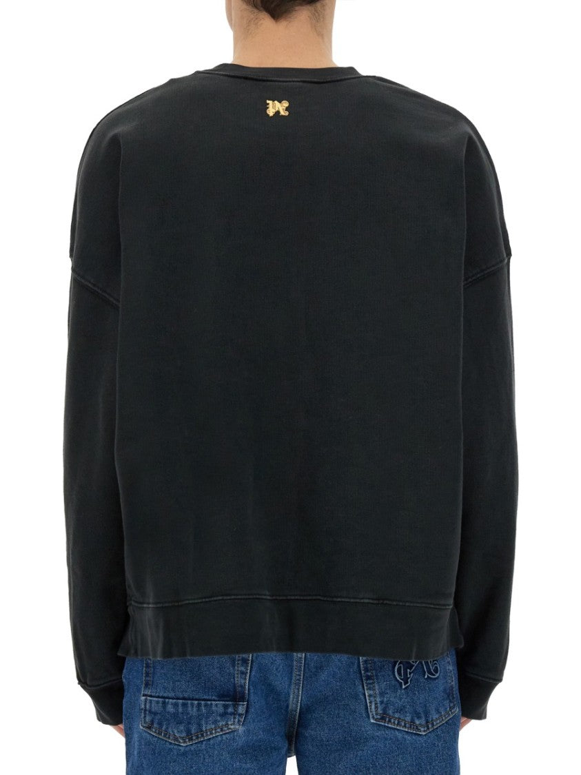 "Burning Monogram" Print-Sweatshirt
