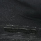 Cotton Canvas Calfskin Logo Print Navy Cabas XS Black White