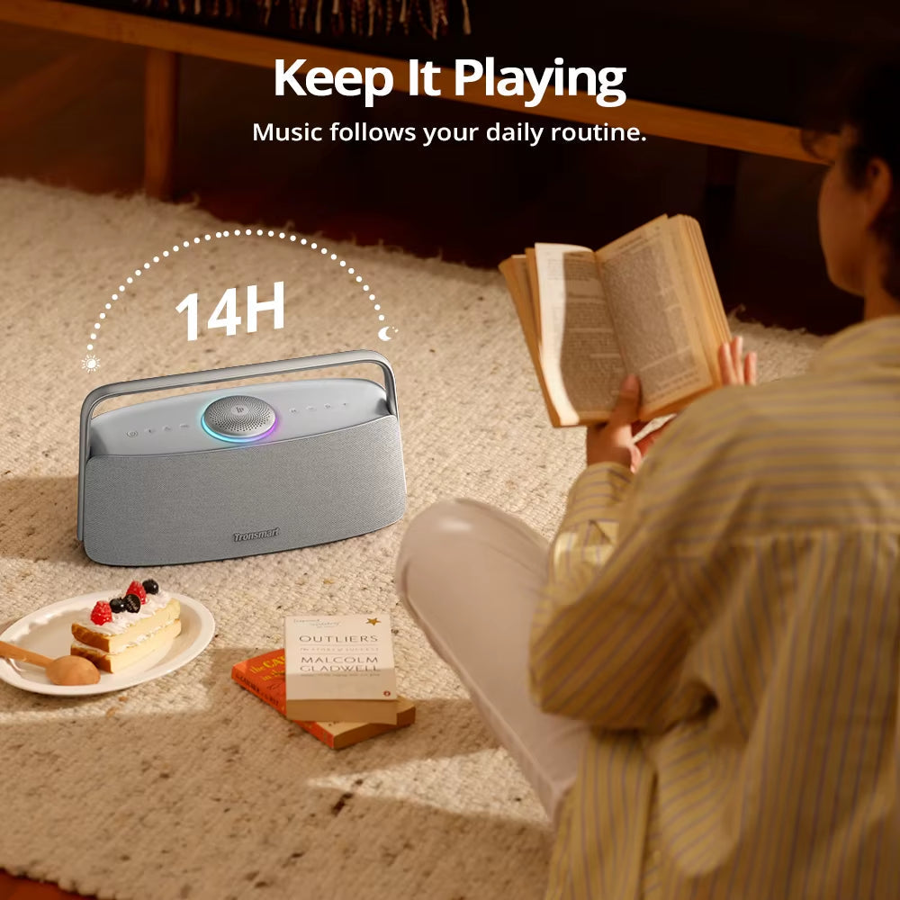 Tronsmart Fiitune X30 Wireless Bluetooth Speaker with Hi-Res Audio, 80W Power, IPX6 Waterproof Rating, App Control, and Portable Design