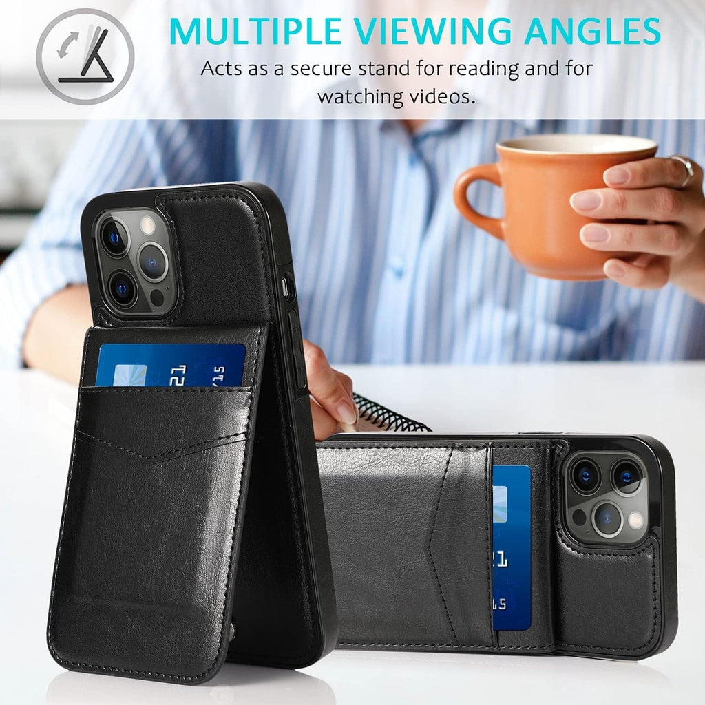 Entronix Case Compatible with iPhone 16 Plus - [6 Slot Card Holder] Slim Leather Wallet