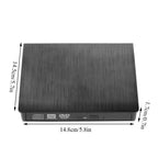 Slim External CD DVD RW Drive USB 3.0 Writer Burner Player Black For Laptop PC