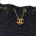 Tweed Quilted Small Chanel 25 Handbag Blue