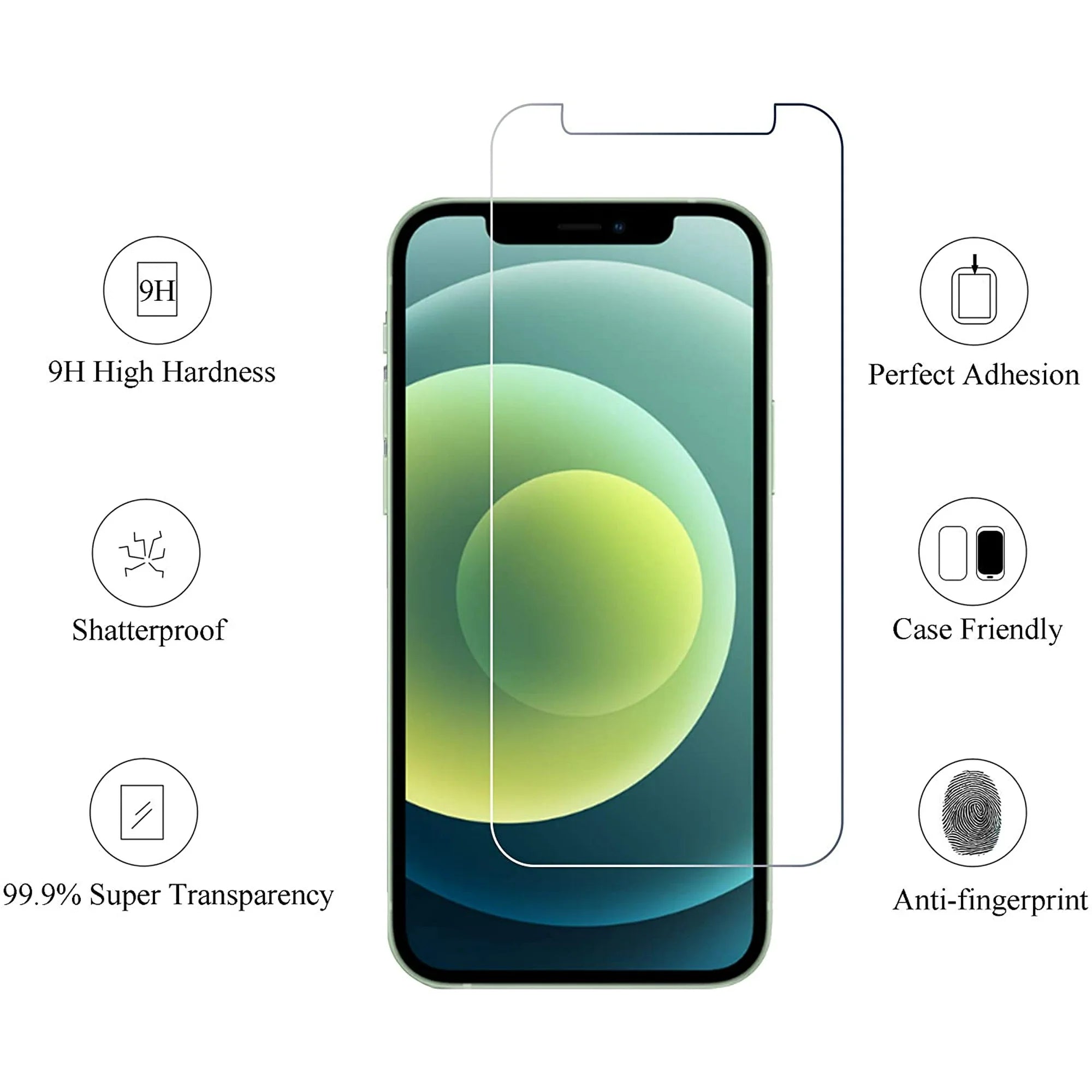Entronix Clear Screen Protector & Camera Lens Protector Compatible with iPhone 13 Pro - 6-Piece Combo