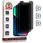 Entronix Anti-Spy Privacy Screen Protector & Camera Lens Protector Compatible with iPhone 14 Pro - 6-Piece Combo