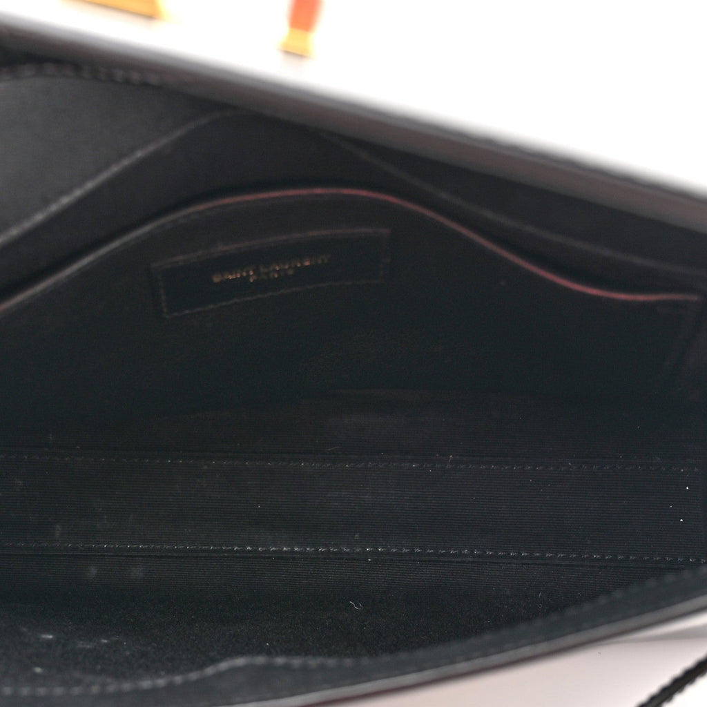 Patent Small Manhattan Shoulder Bag Black
