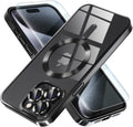 Entronix Bundle Compatible with iPhone 13 Pro Max - [Magnetic] Luxury Glossy Case & 1 Clear Screen Protector