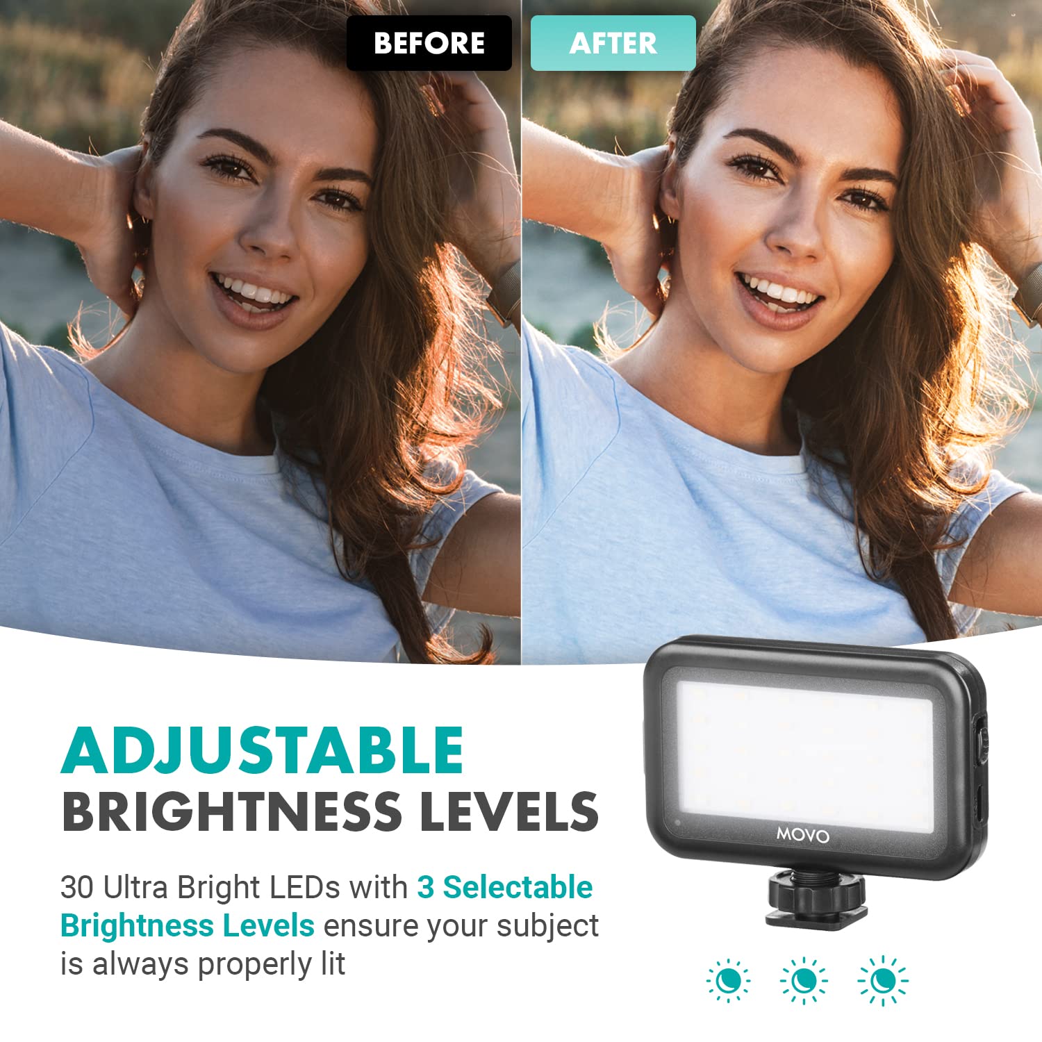 Movo Tablet Vlogging Kit for iPad with Mic, Light, Full-Size Tripod