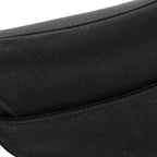 Satin Crystal Mini Saddle Bag Black