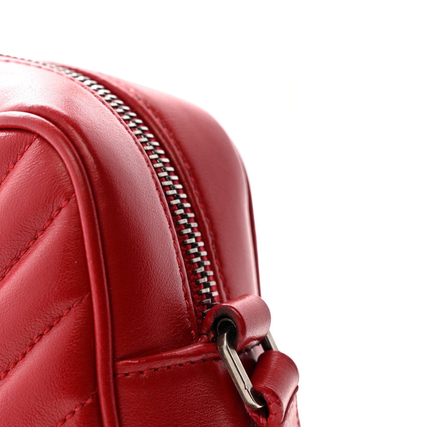 Calfskin Matelasse Monogram Lou Camera Bag Red