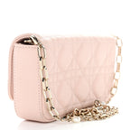 Lambskin Cannage Dior Talk Phone Pouch Rose Poudre