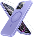 Entronix Bundle Compatible with iPhone 12 Pro Max - [Magnetic] Translucent Matte Case & 2 Clear Screen Protectors