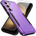 Entronix Bundle Compatible with Galaxy S25 - Soft-Touch Dual-Layer Case & 1 Clear Screen Protector